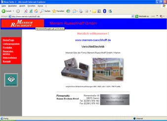 Website der Firma Merrem-Rüschhoff