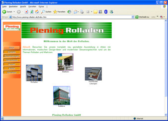 Website der Firma Piening / Ahlen